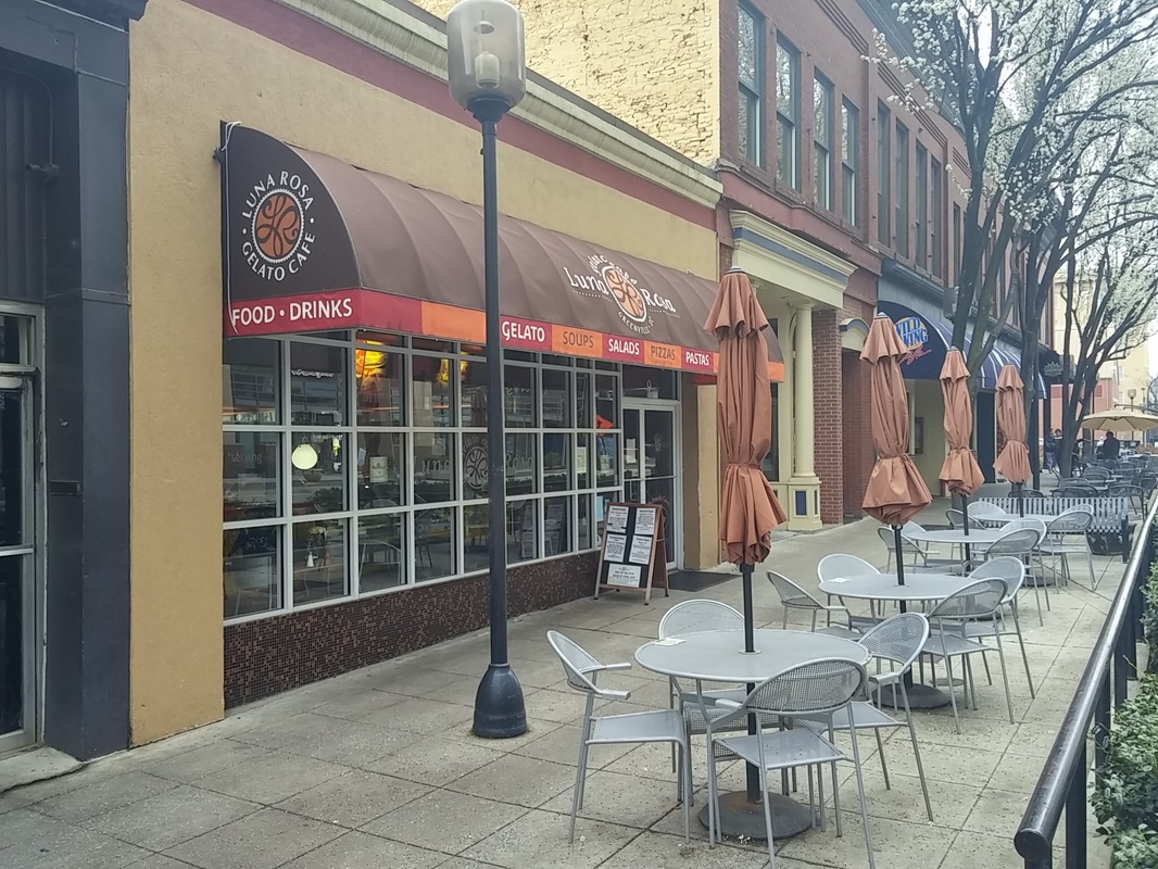 Luna Rosa Gelato Cafe Downtown Greenville SC - exterior view