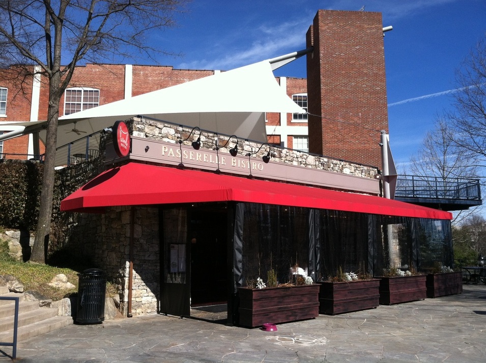 Passerelle Bistro in Falls Park Downtown Greenville french restaurant - exterior