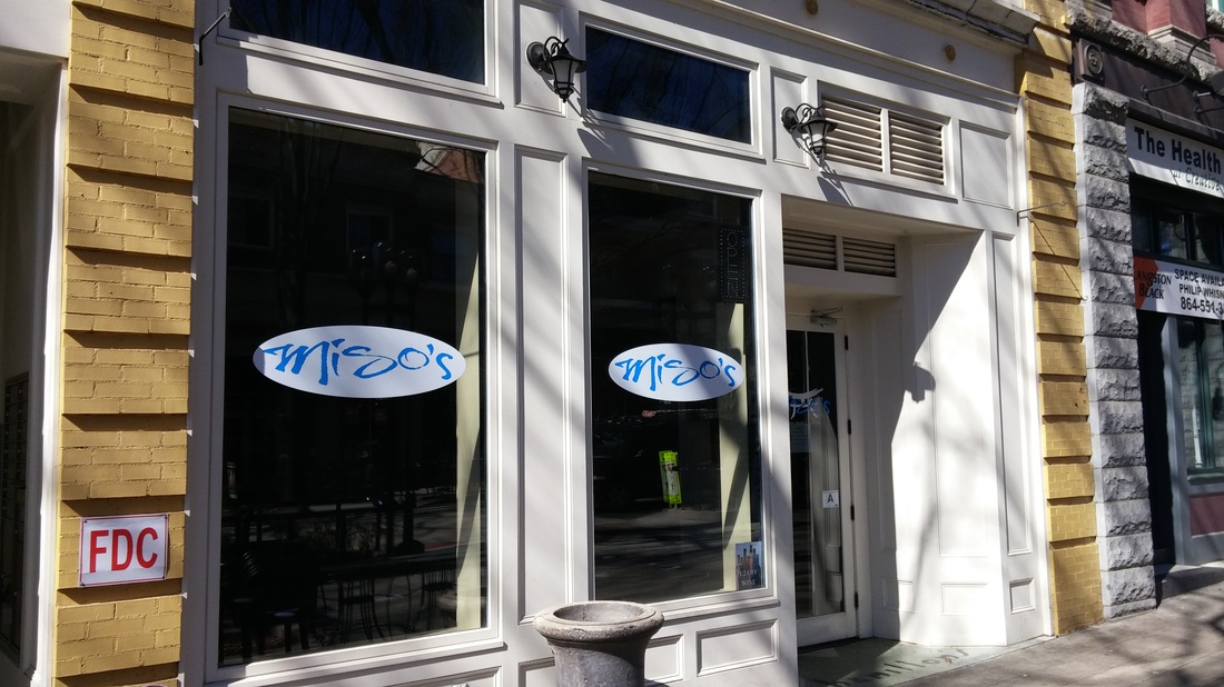 Miso's on Main Asian Fusion Tapas & Sushi Bar restaurant Downtown Greenville - street view