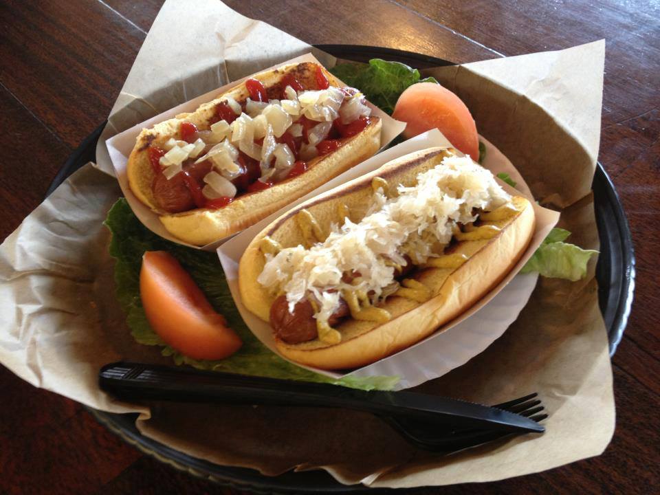 American Roadside Burger Restaurant Downtown Greenville SC - hot dog plate