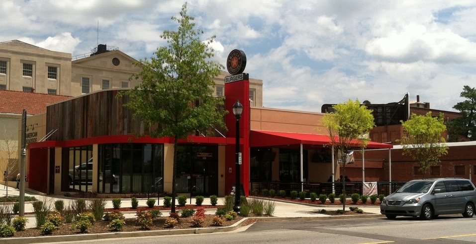 American Roadside Burger Restaurant Downtown Greenville SC - street view