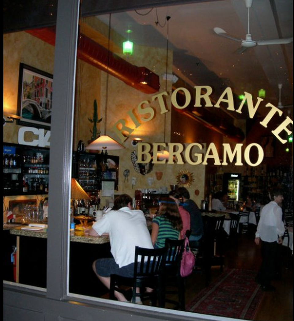 Ristorante Bergamo Northern Italian Cuisine Restaurant Downtown Greenville SC - through the glass