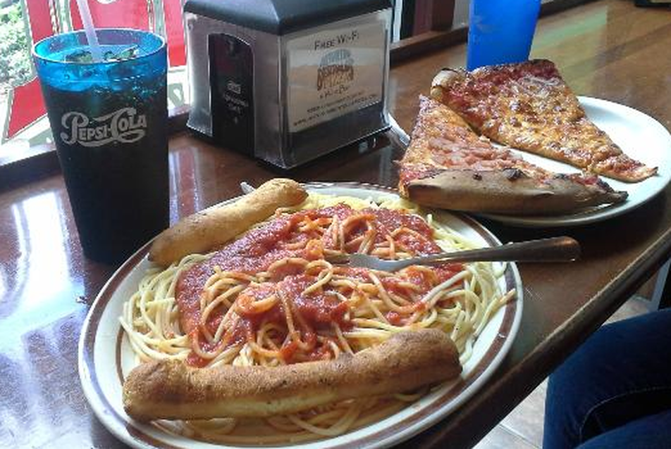 Antonino Bertolo's Pizza Downtown Greenville SC spaghetti