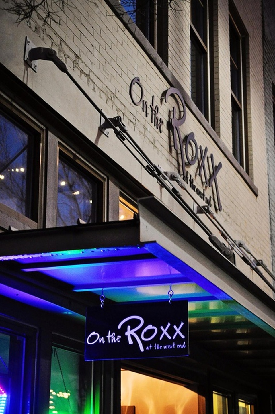 On The Roxx at the West End Downtown Greenville bar and restaurant exterior view