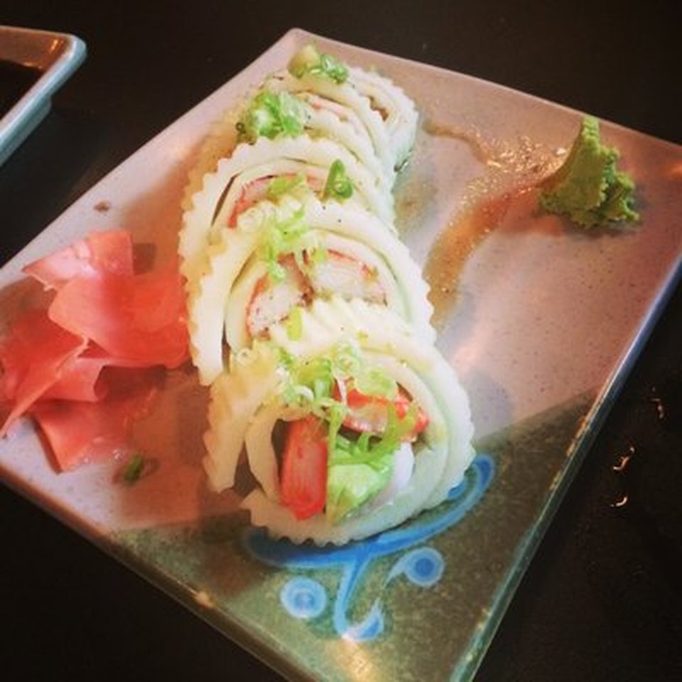 TakoSushi Asian Southwestern Restaurant Downtown Greenville - cucmber salad roll