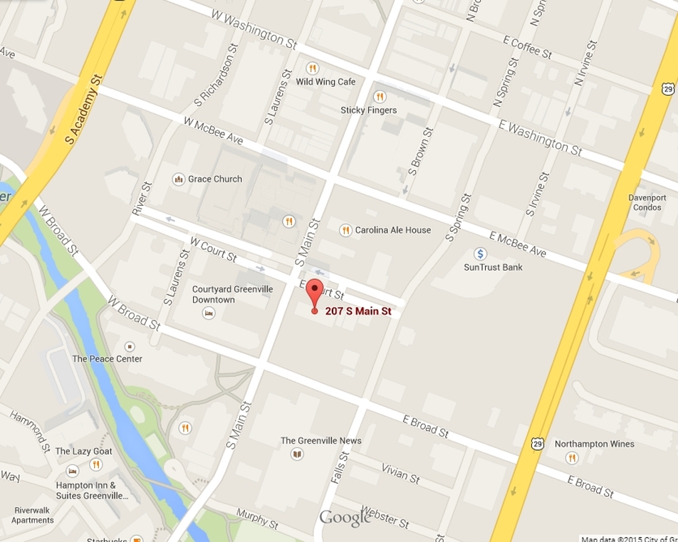 Soby's New South Cuisine Restaurant Downtown Greenville - map