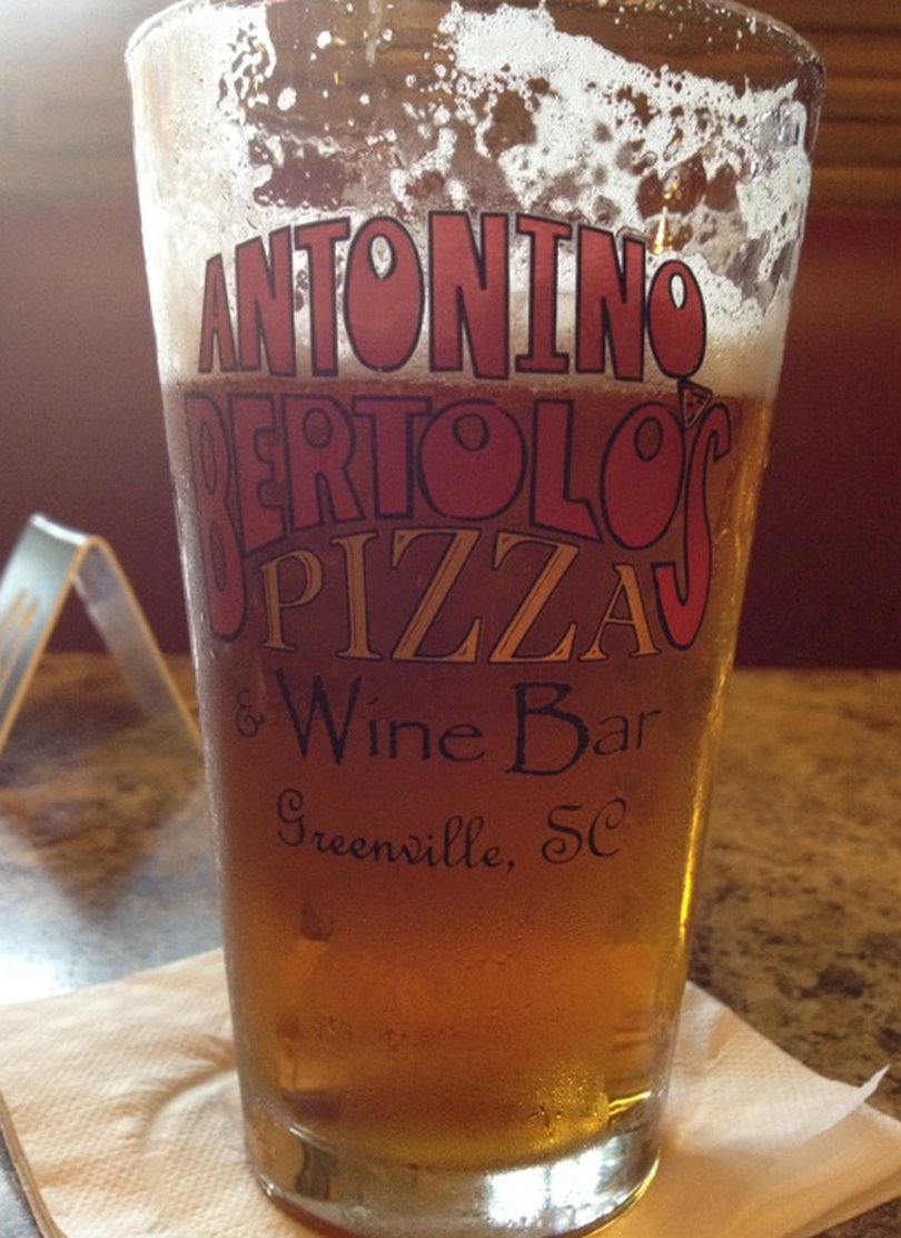 Antonino Bertolo's Pizza Downtown Greenville SC beer and wine