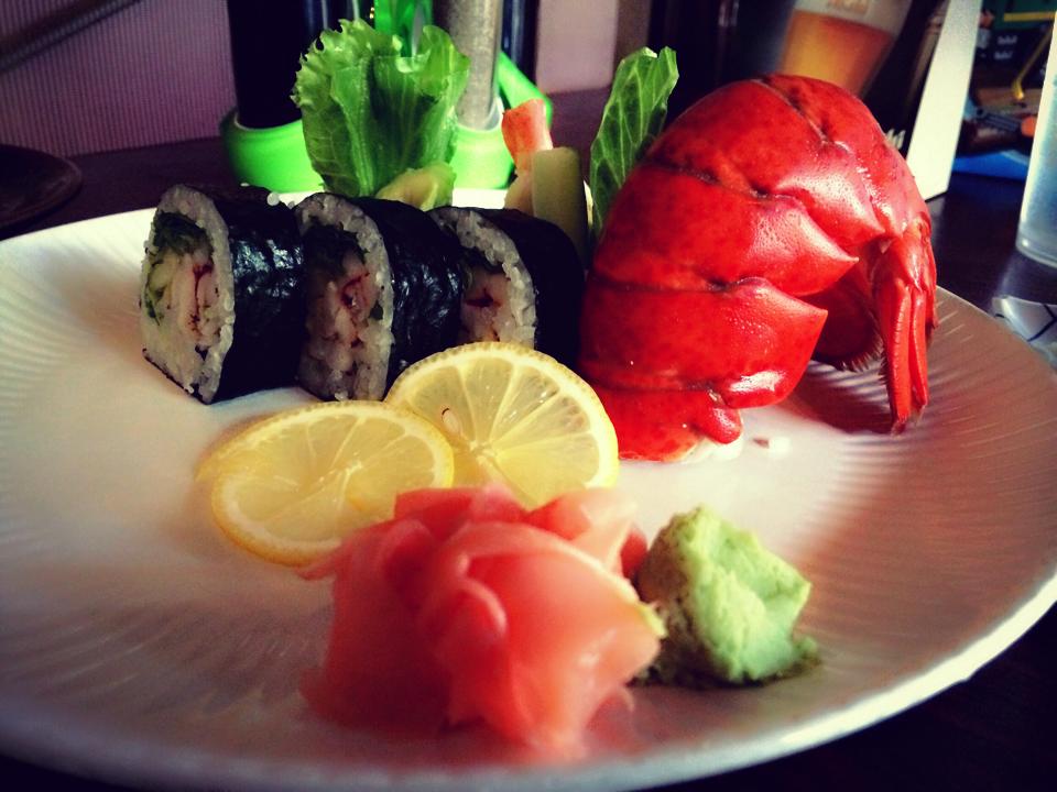 The Orient on Main Sushi and Hibachi Asian Restaurant Downtown Greenville SC - lobster tail and sushi